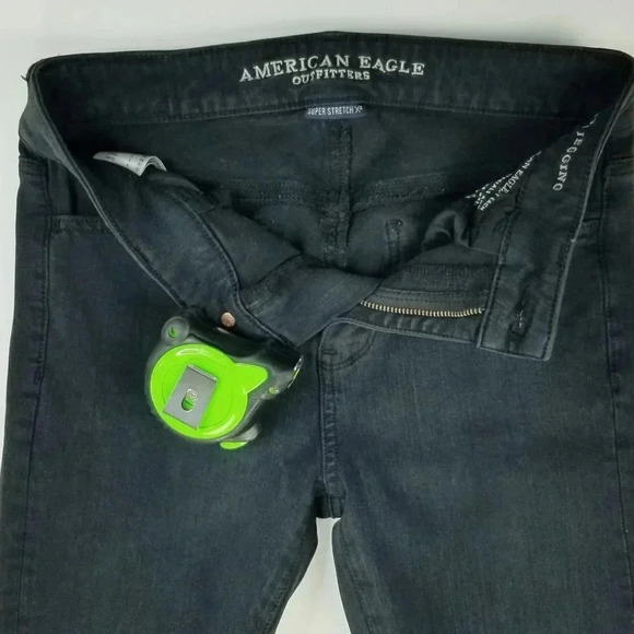 American Eagle Outfitters Size 0 Short Super Stretch X4 Black Hi-Rise Jegging - Picture 9 of 11